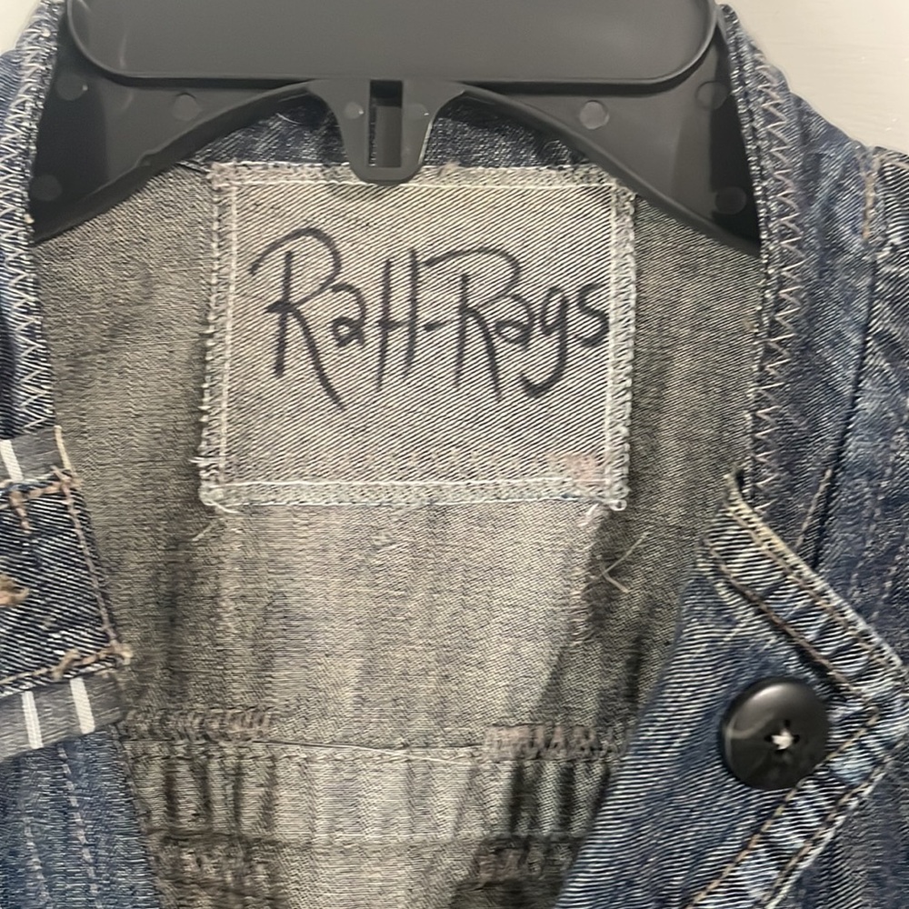 Patchwork Denim Vest with Button Accents - image 4